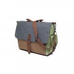 Wholesale Tri-Color Canvas Messenger Bag